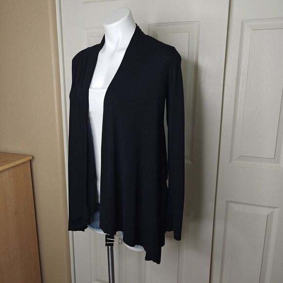 Gilli soft long sleeve open front black cardigan sz M - Picture 5 of 7